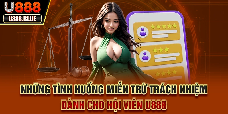 Những tình huống miễn trừ trách nhiệm dành cho hội viên U888 Những tình huống miễn trừ trách nhiệm dành cho hội viên U888